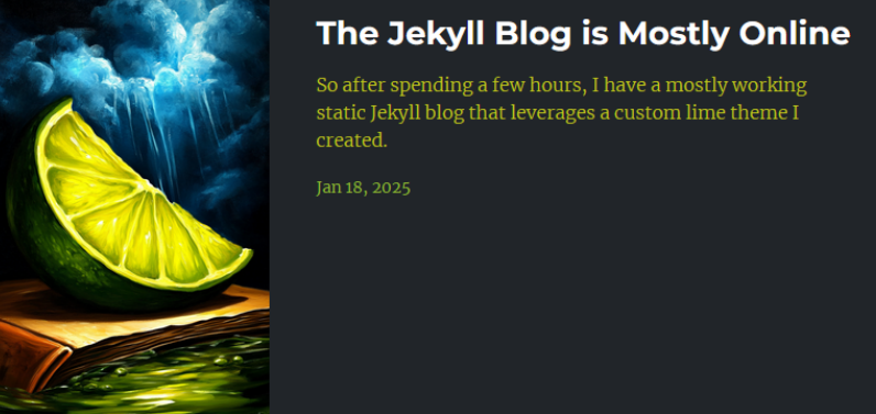 Home Page Post